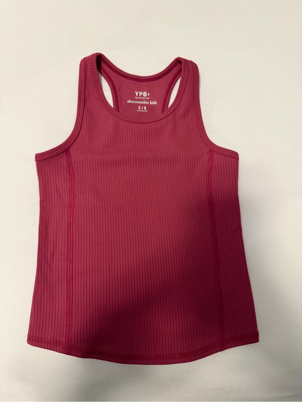 abercrombie kids Ribbed Racerback Tank - Dark Berry Pink